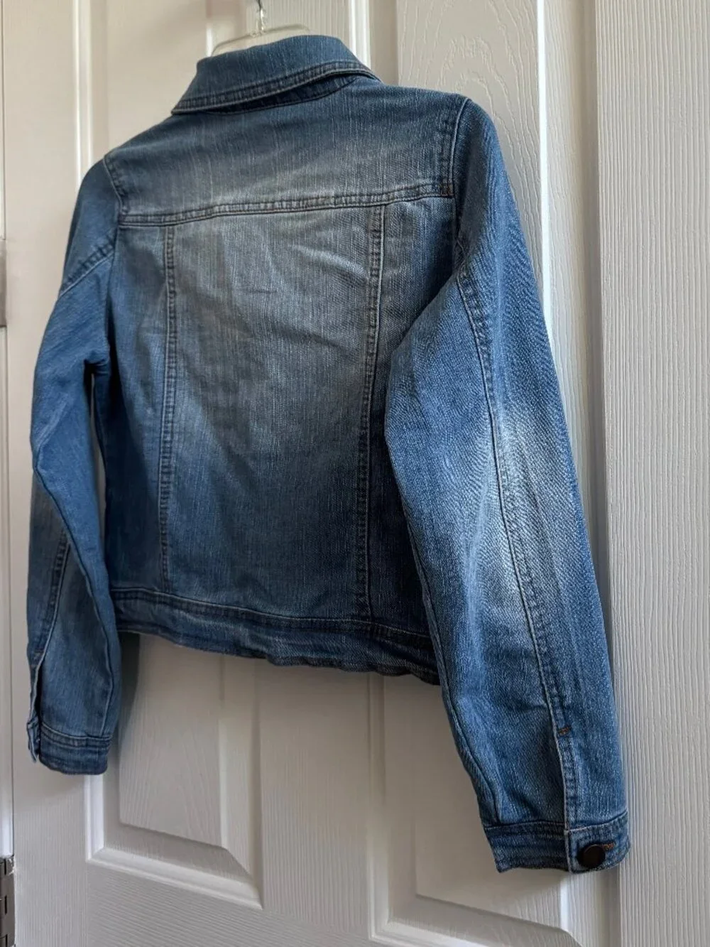 JouJou Girls Blue Denim Jacket Medium Wash Size Large